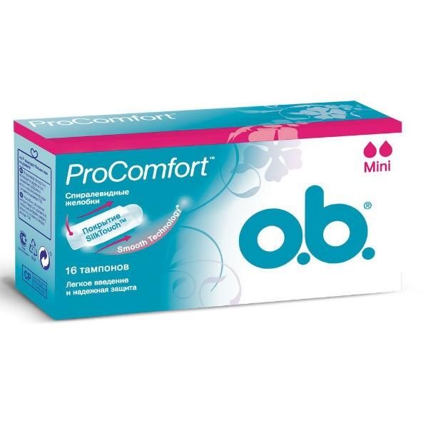 Тампоны o.b. ProComfort мини 16 шт Тампоны o.b. ProComfort мини 16 шт