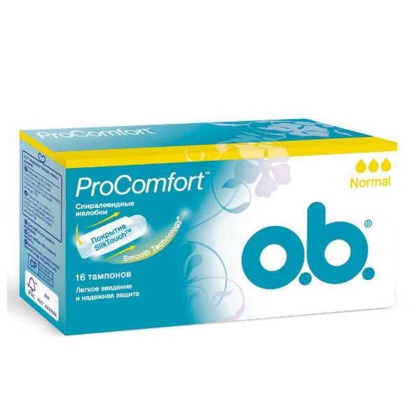 Тампоны o.b. ProComfort нормал 16 шт Тампоны o.b. ProComfort нормал 16 шт