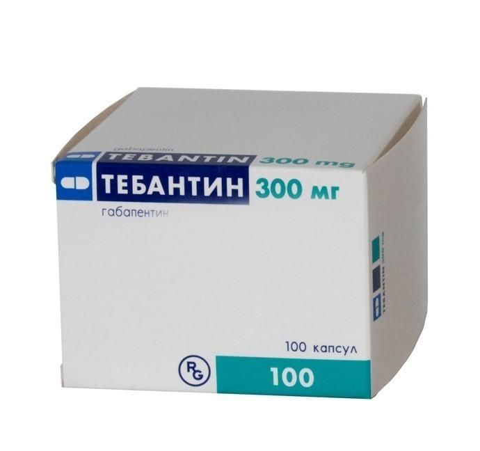 Тебантин капсулы 300 мг, 100 шт.