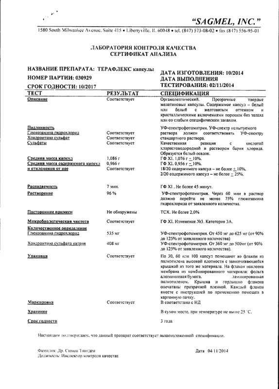 Терафлекс капсулы, 100 шт.