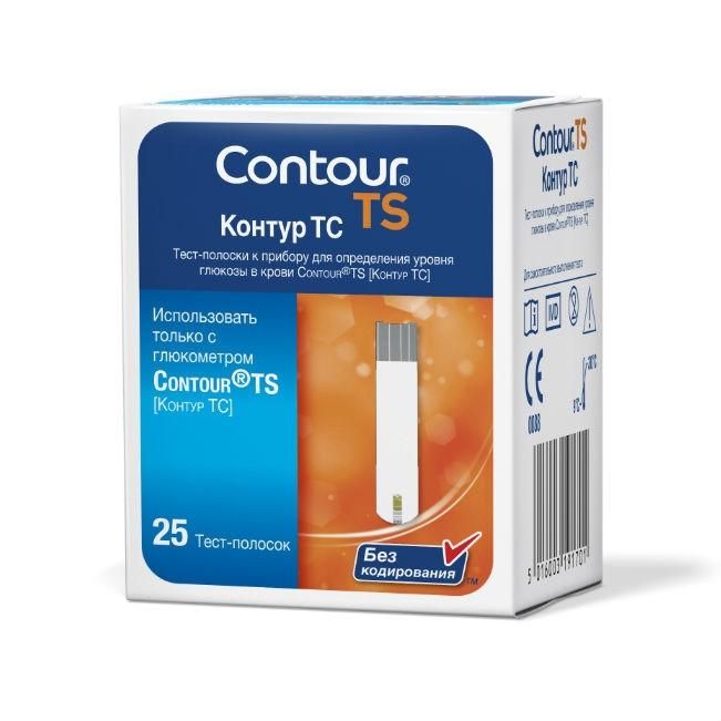 Тест-полоски Контур ТС (Contour TS) 25 шт.