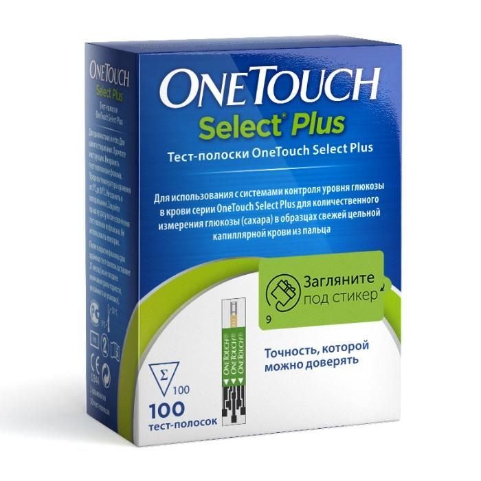 Тест-полоски OneTouch Select Plus 100 шт.