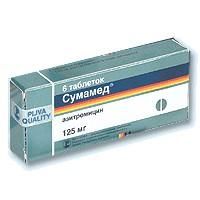 Сумамед таблетки 125 мг, 6 шт. Сумамед таблетки 125 мг, 6 шт.