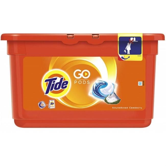 Tide гель для стирки в капсулах Альпийская свежесть 30х25.2г