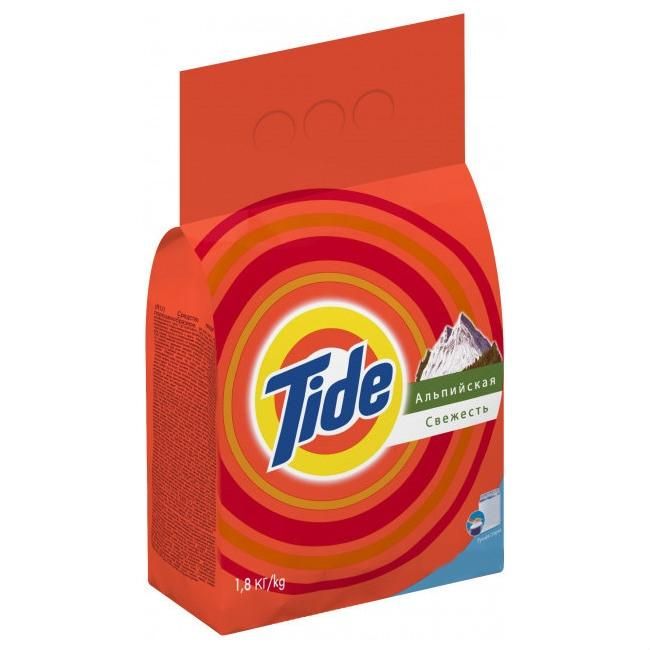 Tide стиральный порошок Альпийская свежесть ручная стирка 1,8 кг