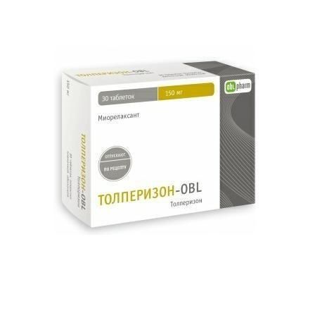 Толперизон-OBL таблетки покрыт.плен.об. 150 мг 30 шт. Толперизон-OBL таблетки покрыт.плен.об. 150 мг 30 шт.