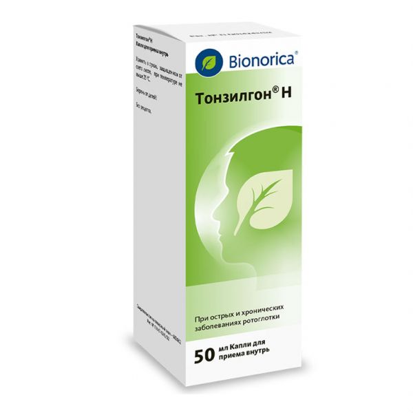 Тонзилгон Н капли для приема внутрь 50 мл Тонзилгон Н капли для приема внутрь 50 мл