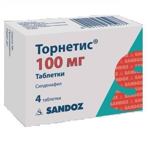 Торнетис таблетки 100 мг, 4 шт.