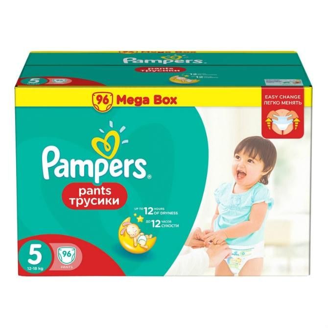 Трусики Памперс (Pampers) Pants 12-17 кг р.5 96 шт.