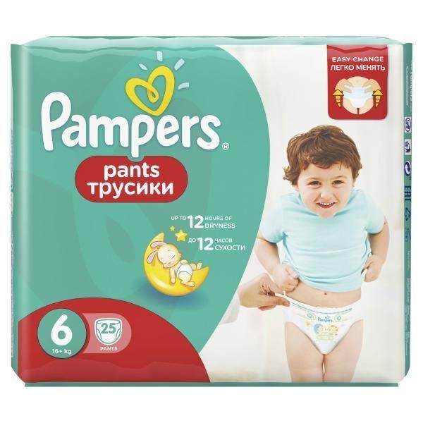 Трусики Памперс (Pampers) Pants 15+ кг р.6 25 шт.