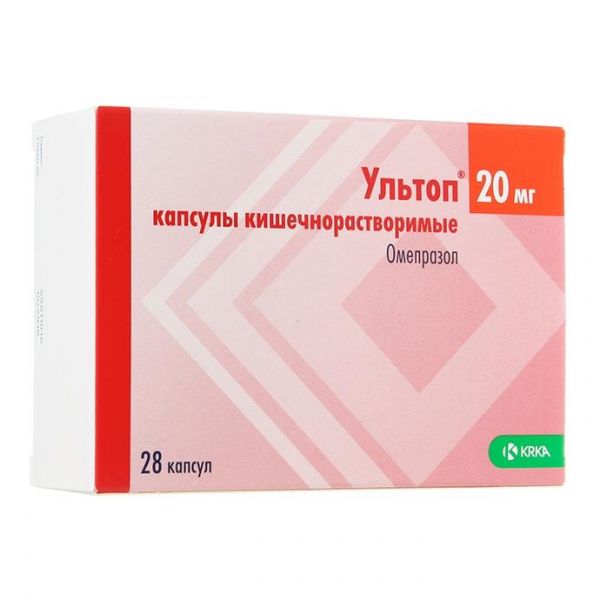 Ультоп 20мг капс. кишечнораств. х28 (блистеры) (r) Ультоп 20мг капс. кишечнораств. х28 (блистеры) (r)
