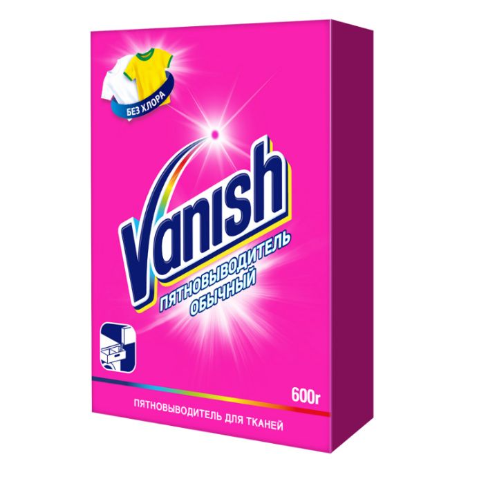 Vanish Пятновыводитель для тканей обычный порошок 600 г