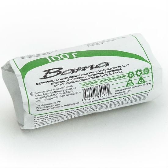 Вата хирургическая нестерильная 100 г