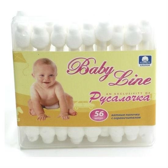 Ватные палочки Baby Line Русалочка 56 шт.