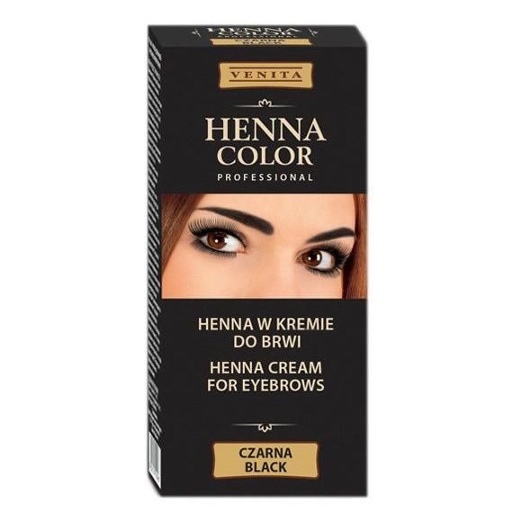 Venita Крем-краска для бровей Venita Henna Color Proffessional Черная 15 мл