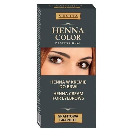 Venita Крем-краска для бровей Venita Henna Color Proffessional Графитовая 15 мл