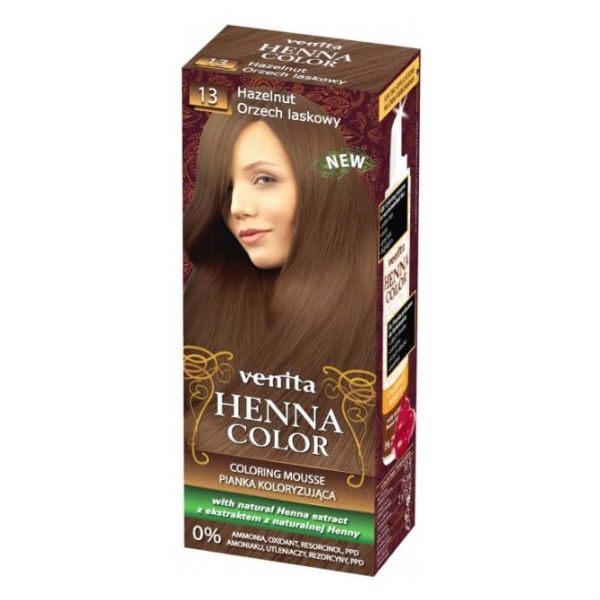 Venita Мусс для волос красящейся Venita Henna Color 013 Лесной орех с экстрактом натуральной хны 75 мл