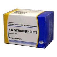 Кларитромицин-верте капсулы 250 мг, 14 шт. Кларитромицин-верте капсулы 250 мг, 14 шт.