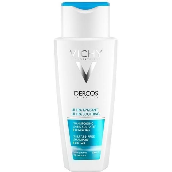 Vichy Dercos Ultra успокаивающий шампунь без сульфатов для нормальных и жирных волос 200 мл