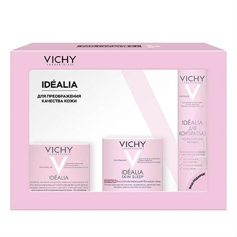 Vichy набор Idealia крем д/норм.и комб.кожи 50мл+крем Скин Слип 50 мл+Idealia крем для контура глаз 15мл 1уп.