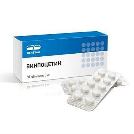 Винпоцетин Renewal таблетки 5 мг 50 шт. Винпоцетин Renewal таблетки 5 мг 50 шт.