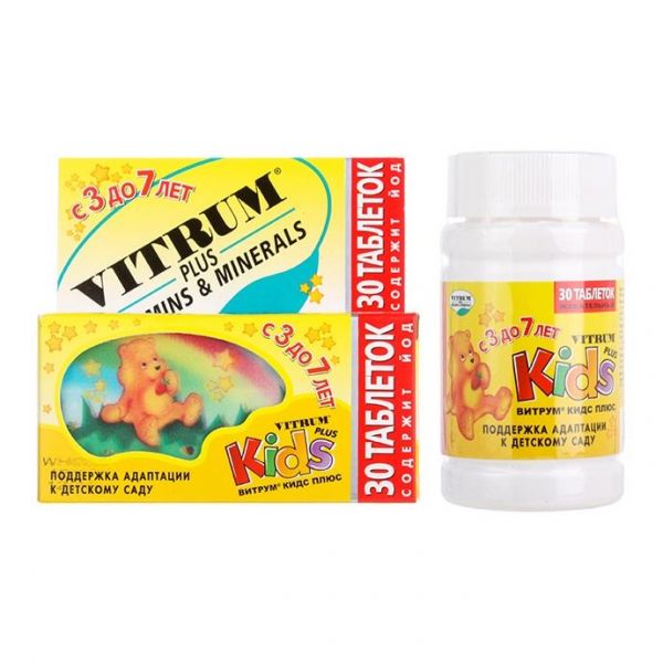 Витрум Кидс Плюс таблетки 30 шт. Витрум Кидс Плюс таблетки 30 шт.