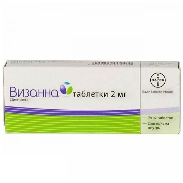 Визанна таблетки 2 мг, 28 шт. Визанна таблетки 2 мг, 28 шт.