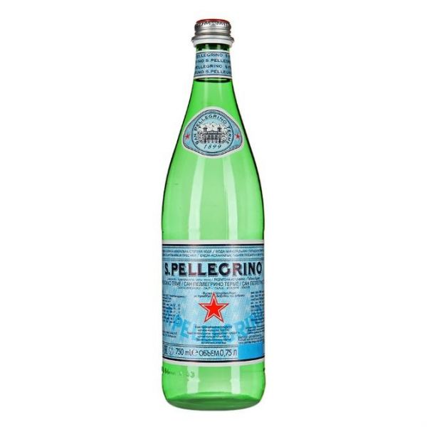 Вода S.Pellegrino минеральная газированная 0,75л стекло 0,75л стекло