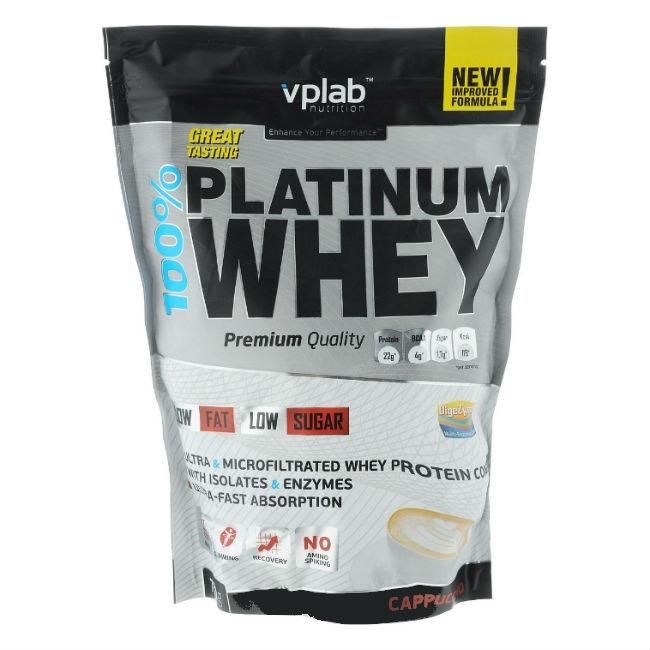 Vplab 100% Platinum Whey Протеин капучино 750 г