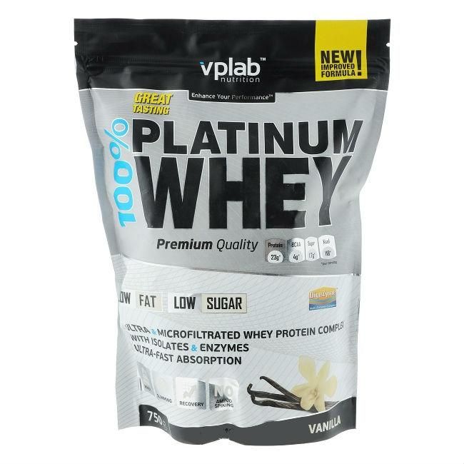 Vplab 100% Platinum Whey Протеин ваниль 750 г