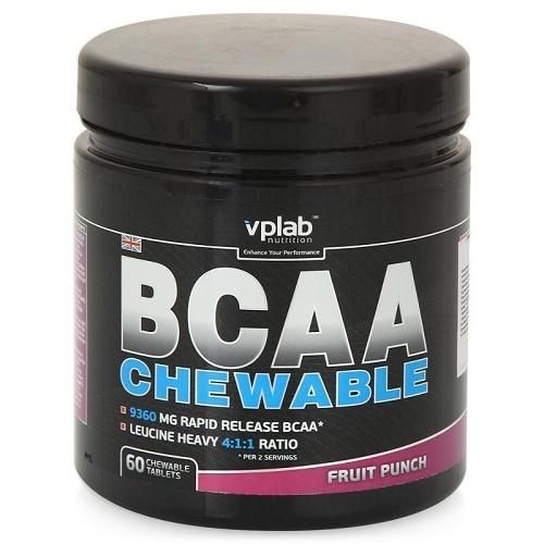 Vplab BCAA chewable Аминокислоты таблетки жевательные 60 шт.