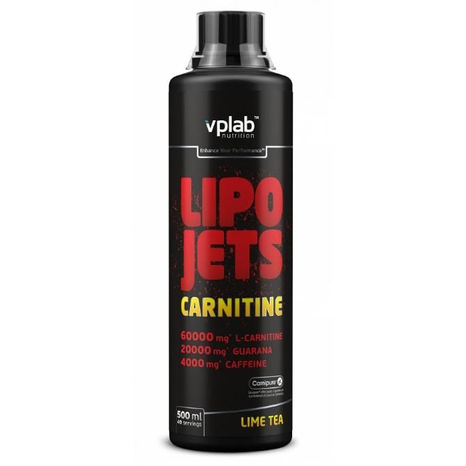 Vplab LipoJets Carnitine Жиросжигатель лайм-чай 500 мл