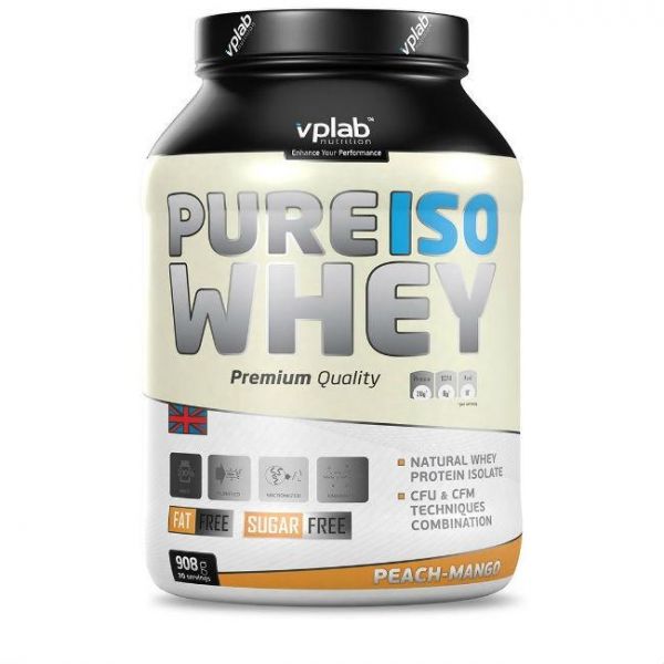 Vplab Pure Iso Whey Протеин персик-манго 908 г Vplab Pure Iso Whey Протеин персик-манго 908 г