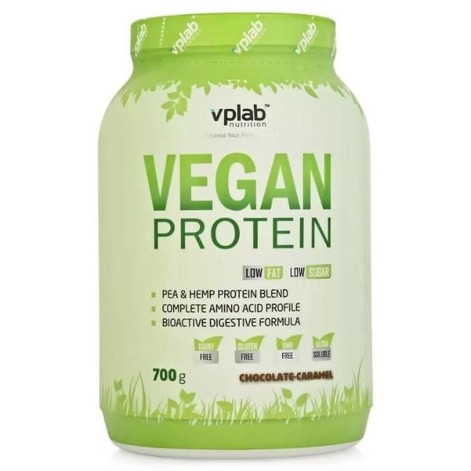 Vplab Vegan Protein Протеин шоколад-карамель 700 г