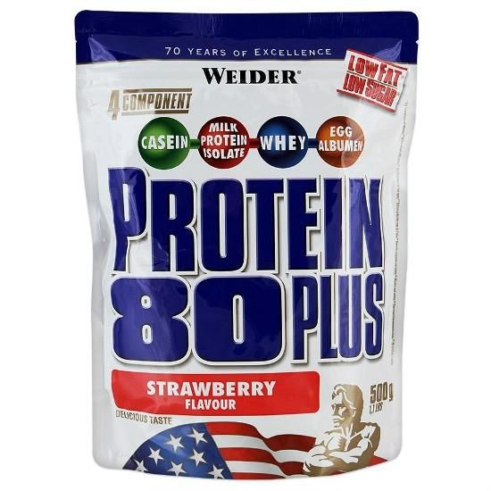 Weider Protein 80+ Протеин клубника 500 г