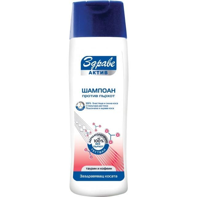 Здраве Актив Шампунь против перхоти с таурином и кофеином 200 мл