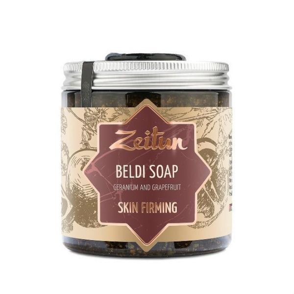 Zeitun Мыло деревенское Бельди №4 с геранью и грейпфрутом, для подтяжки кожи 250 мл