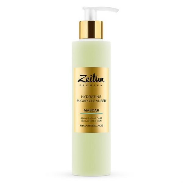 Zeitun Premium Masdar Гель для умывания с гиалуроновой кислотой сахарный увлажняющий 200 мл