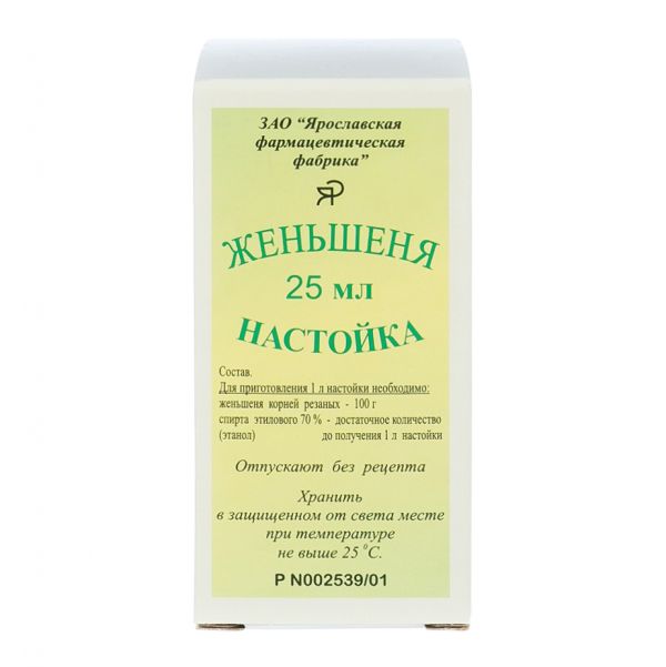 Женьшеня настойка, 25 мл Женьшеня настойка, 25 мл