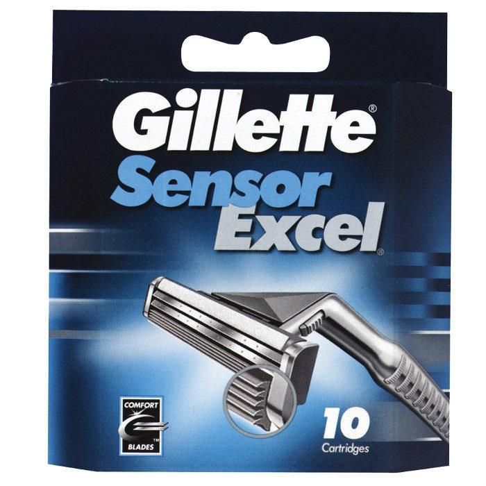 Жиллет Cменные кассеты для бритья Sensor Excel 10шт