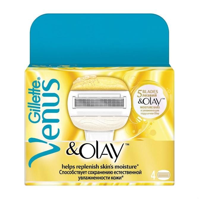 Жиллет Venus&amp;Olay кассеты, 4 шт.