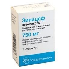 Зинацеф флакон, 750 мг Зинацеф флакон, 750 мг