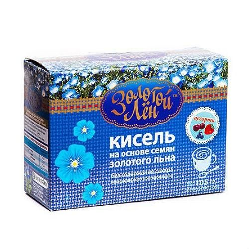 Золотой Лен Кисель на льняной основе ассорти 15 г пакеты 7 шт.