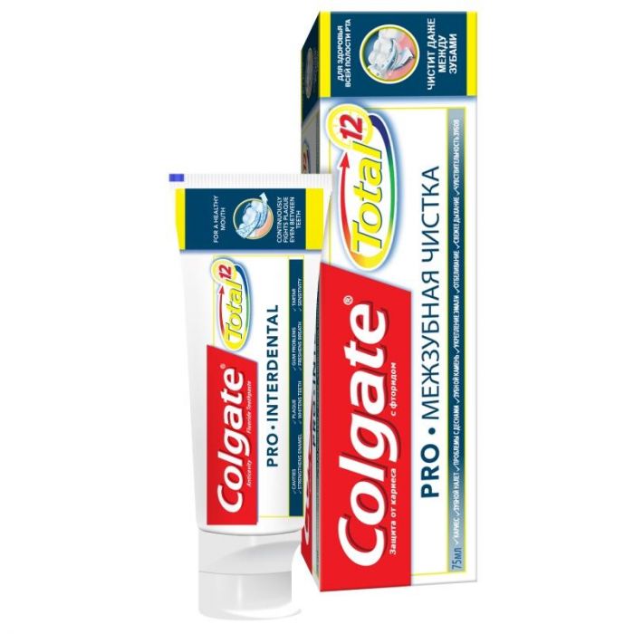 Зубная паста Колгейт (Colgate) Total 12 Pro-межзубная чистка 75 мл