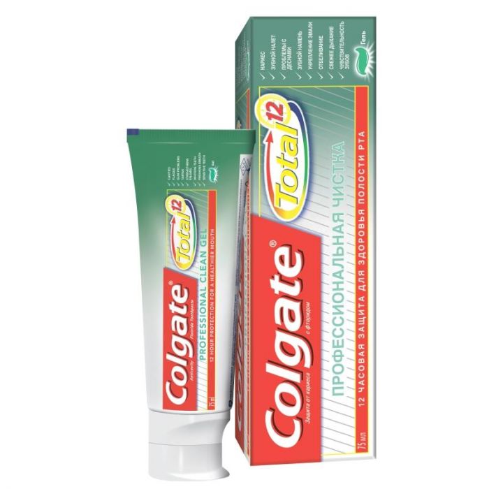 Зубная паста Колгейт (Colgate) Total 12 Профессиональная чистка гель 75 мл