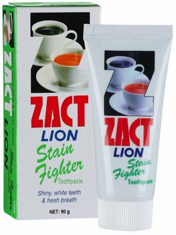 Зубная паста Lion ZACT для любителей чая и кофе 90 г упак.